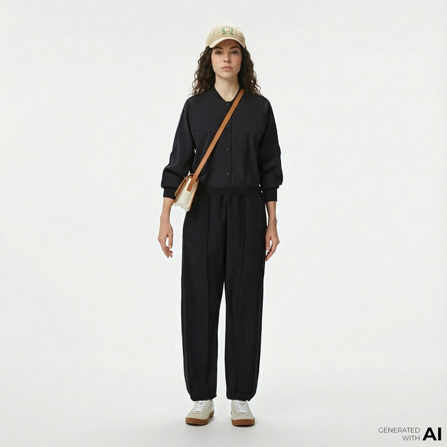  Lacoste Kadın Jogger Siyah Pantolon