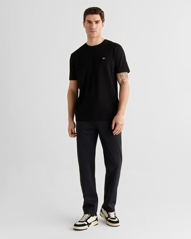  GANT Erkek Siyah Bisiklet Yaka Regular Fit T-Shirt