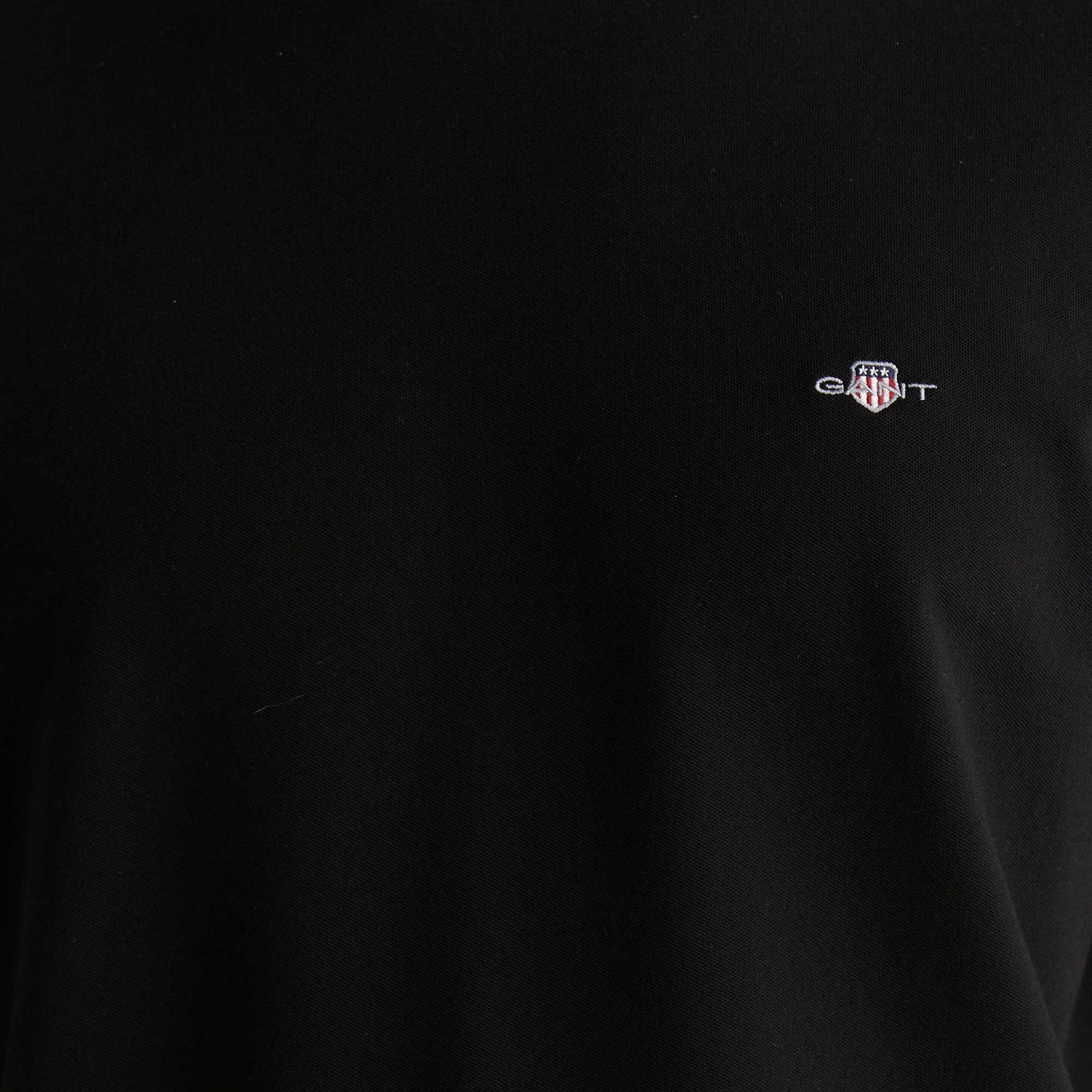 GANT Erkek Siyah Bisiklet Yaka Regular Fit T-Shirt