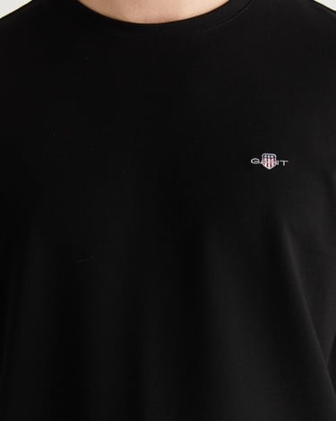  GANT Erkek Siyah Bisiklet Yaka Regular Fit T-Shirt