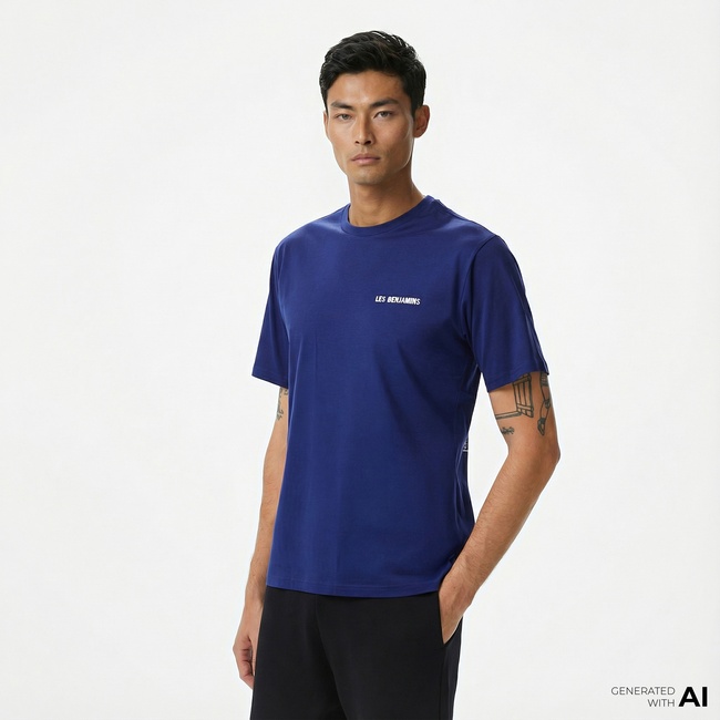  Les Benjamins Relaxed 017 Erkek Lacivert T-Shirt