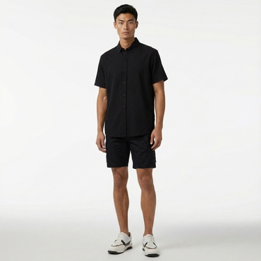  Nautica Erkek Siyah Classic Fit Kısa Kollu Gömlek