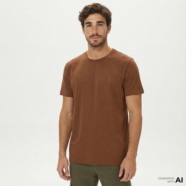  Nautica Erkek Kahverengi T-Shirt