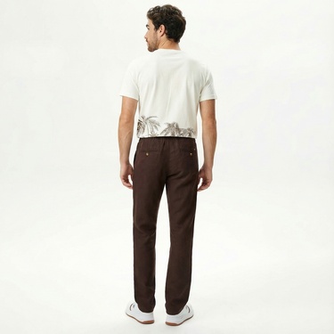  Nautica Erkek Kahverengi Classic Fit Pantolon
