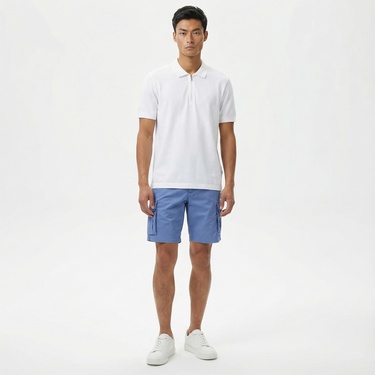  Nautica Erkek Beyaz Classic Fit Kısa Kollu Triko