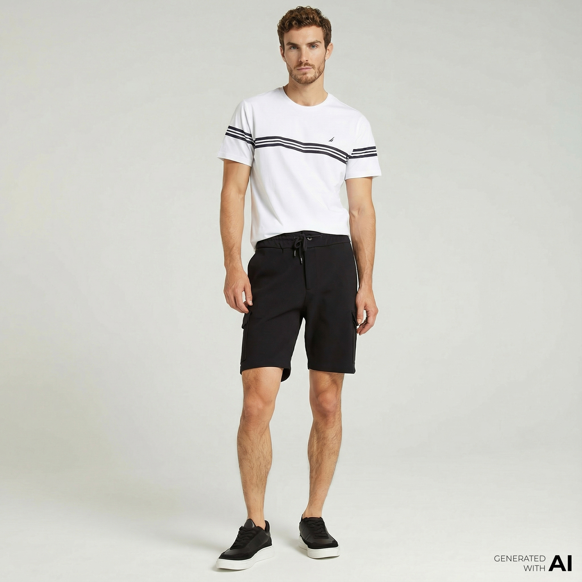  Nautica Erkek Siyah Standart Fit Şort