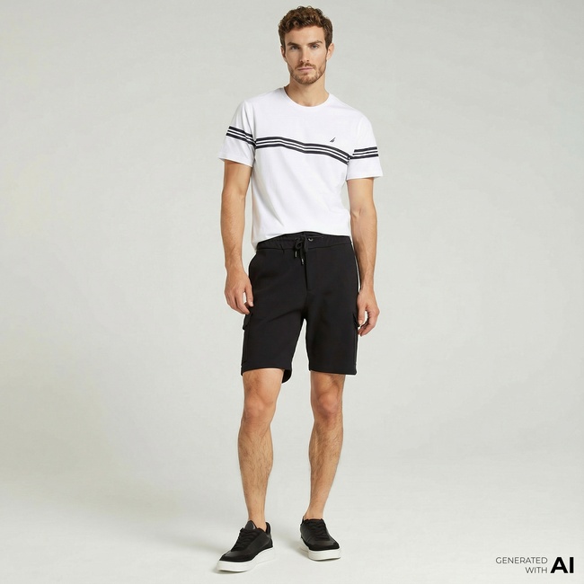  Nautica Erkek Siyah Standart Fit Şort