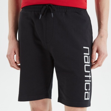  Nautica Erkek Siyah Baskılı Standart Fit Şort