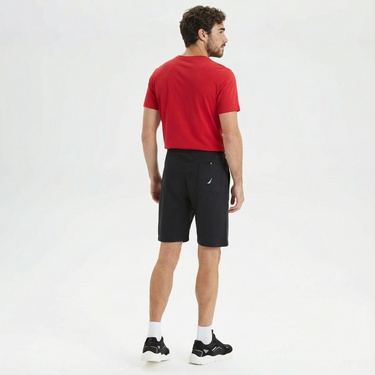  Nautica Erkek Siyah Baskılı Standart Fit Şort