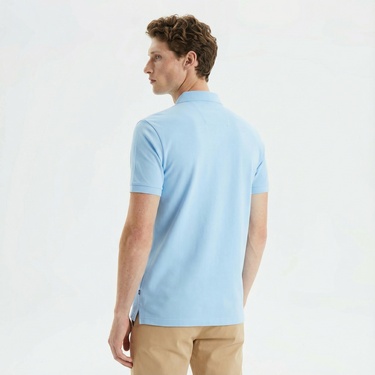  Nautica Erkek Mavi Slim Fit Kısa Kollu Polo Yaka T-Shirt