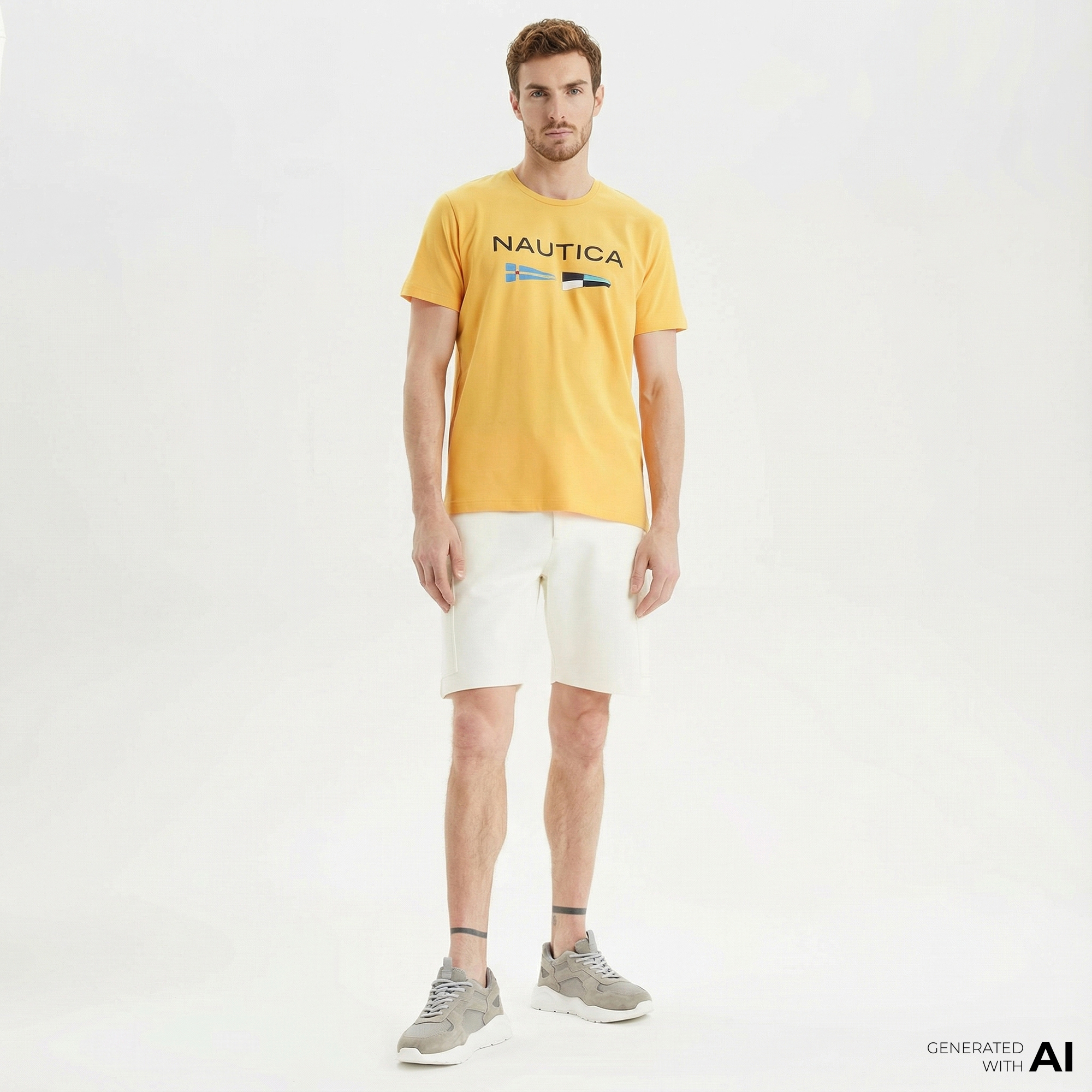  Nautica Erkek Beyaz Standart Fit Şort