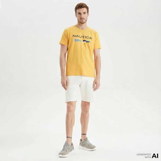  Nautica Erkek Beyaz Standart Fit Şort