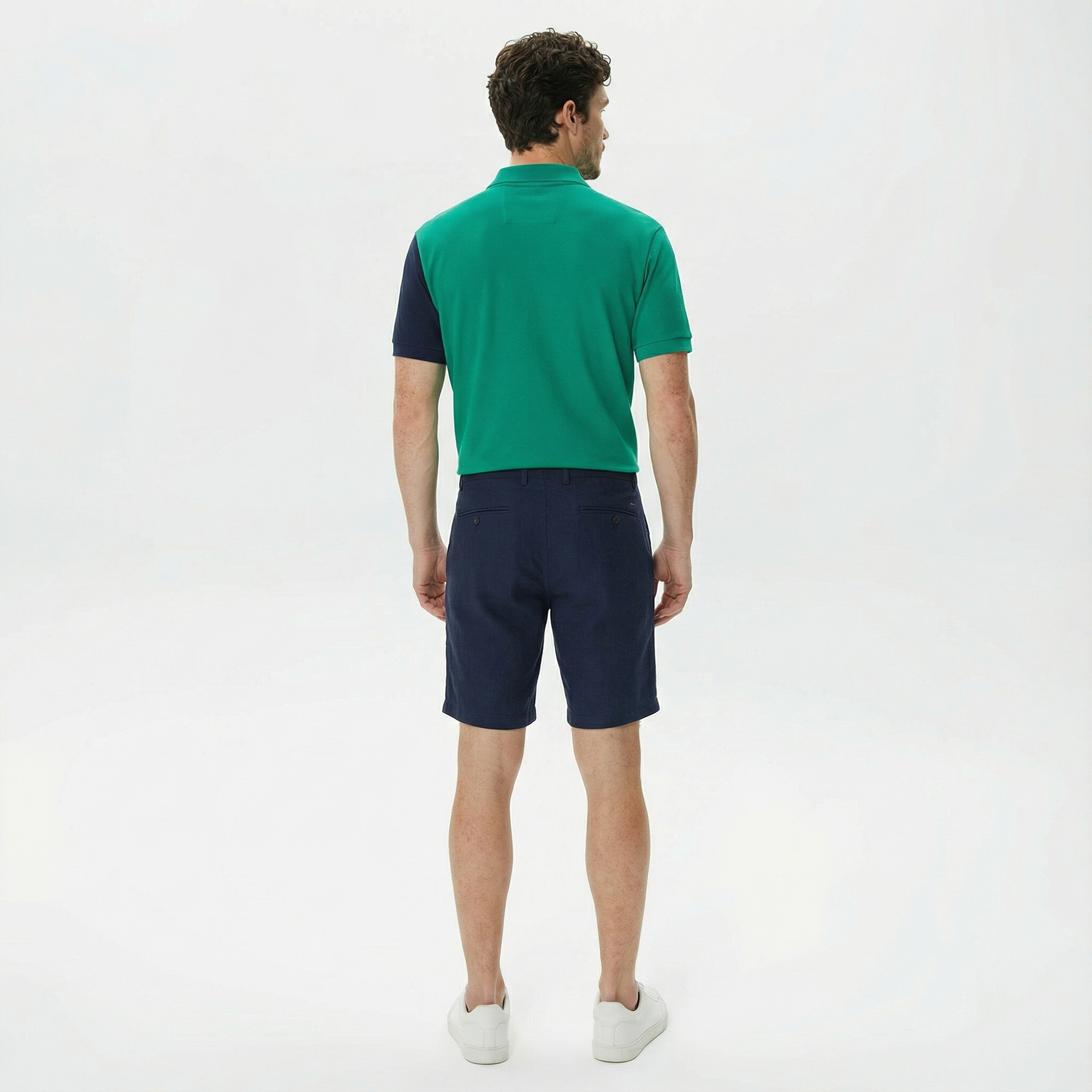  Nautica Erkek Lacivert Keten Bermuda