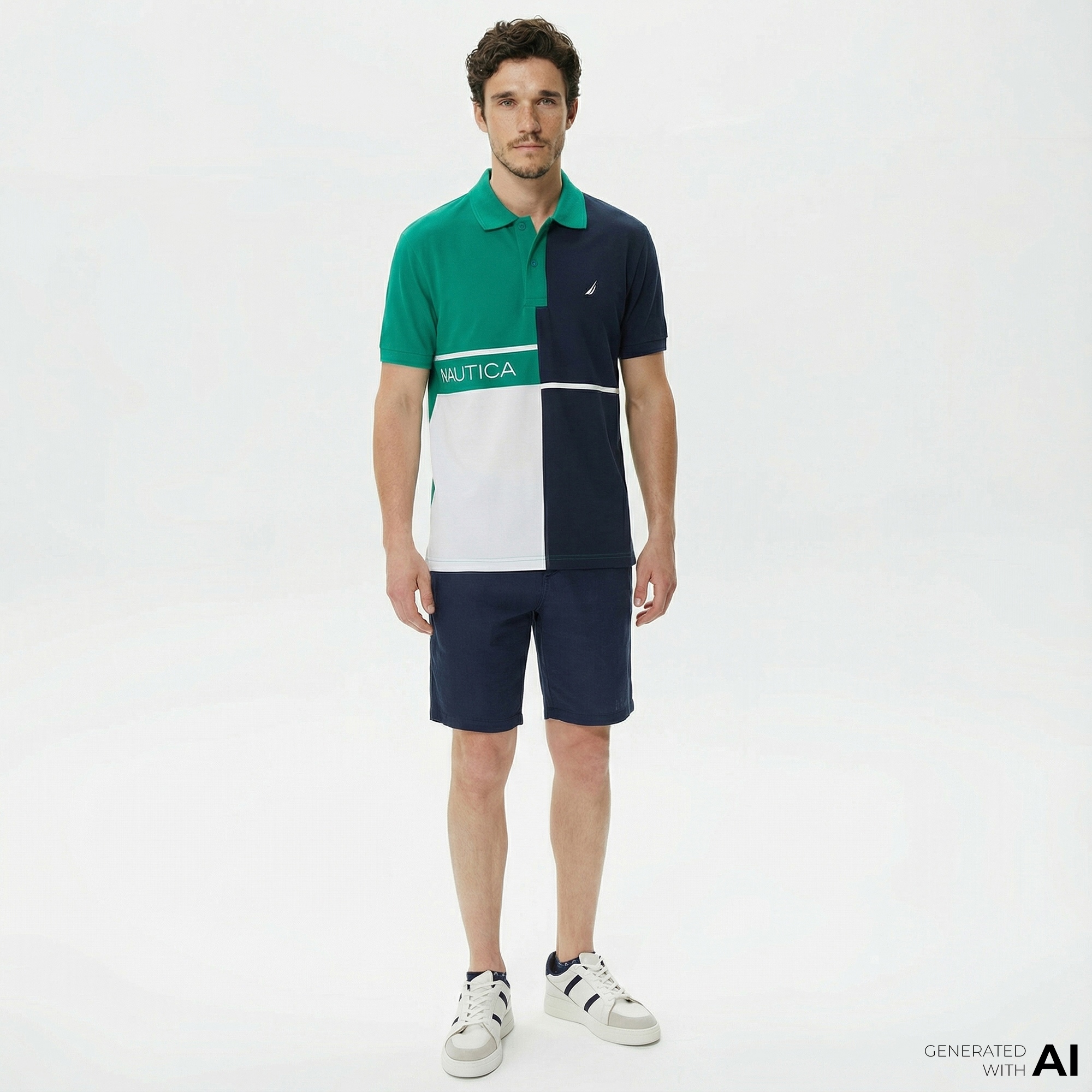  Nautica Erkek Lacivert Keten Bermuda