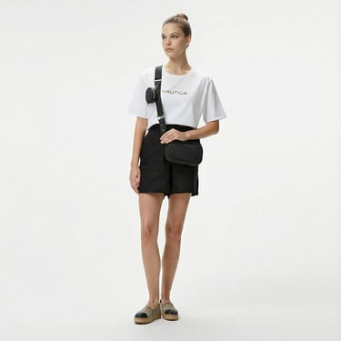 Nautica Kadın Beyaz Regular Fit Baskılı T-Shirt