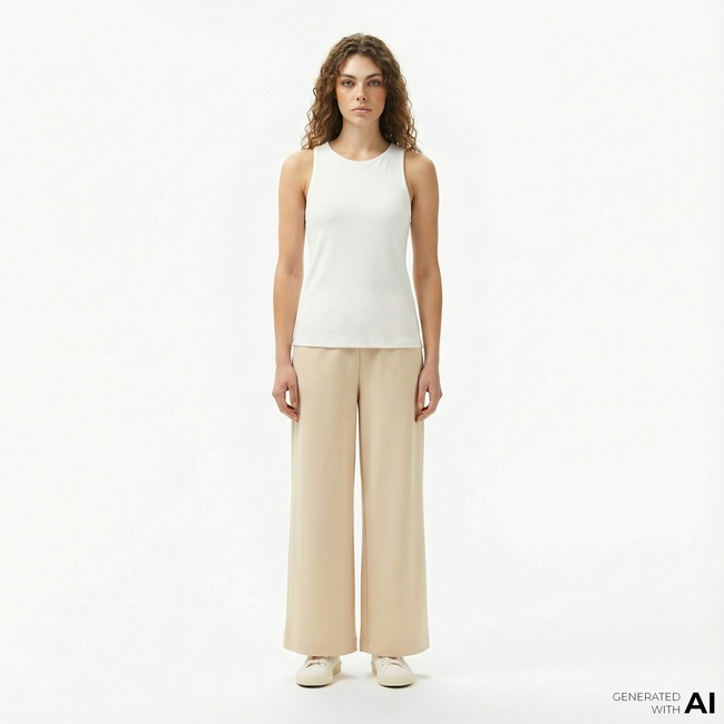  Nautica Kadın Krem Rengi Regular Fit Eşofman Altı