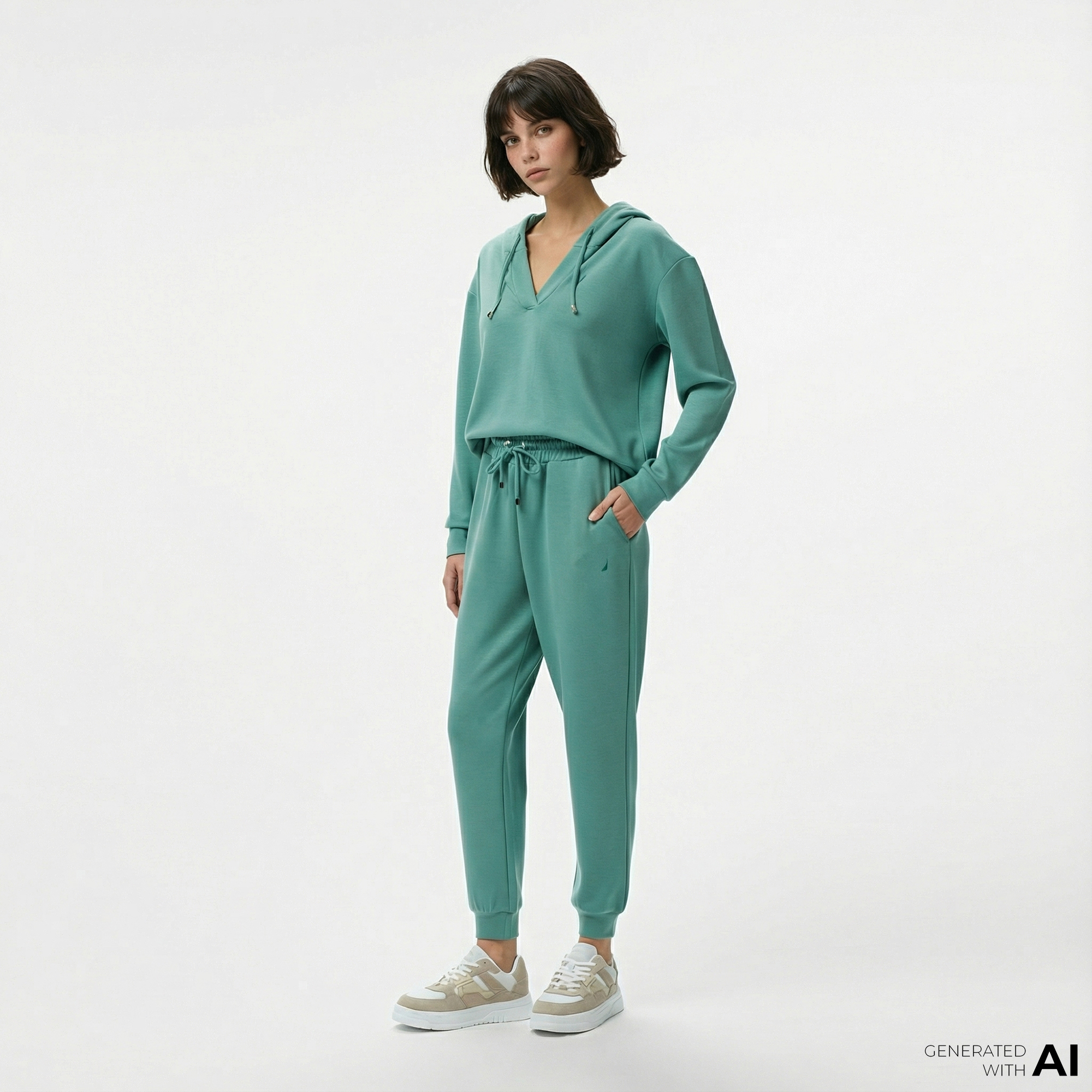  Nautica Kadın Yeşil Regular Fit Eşofman Altı