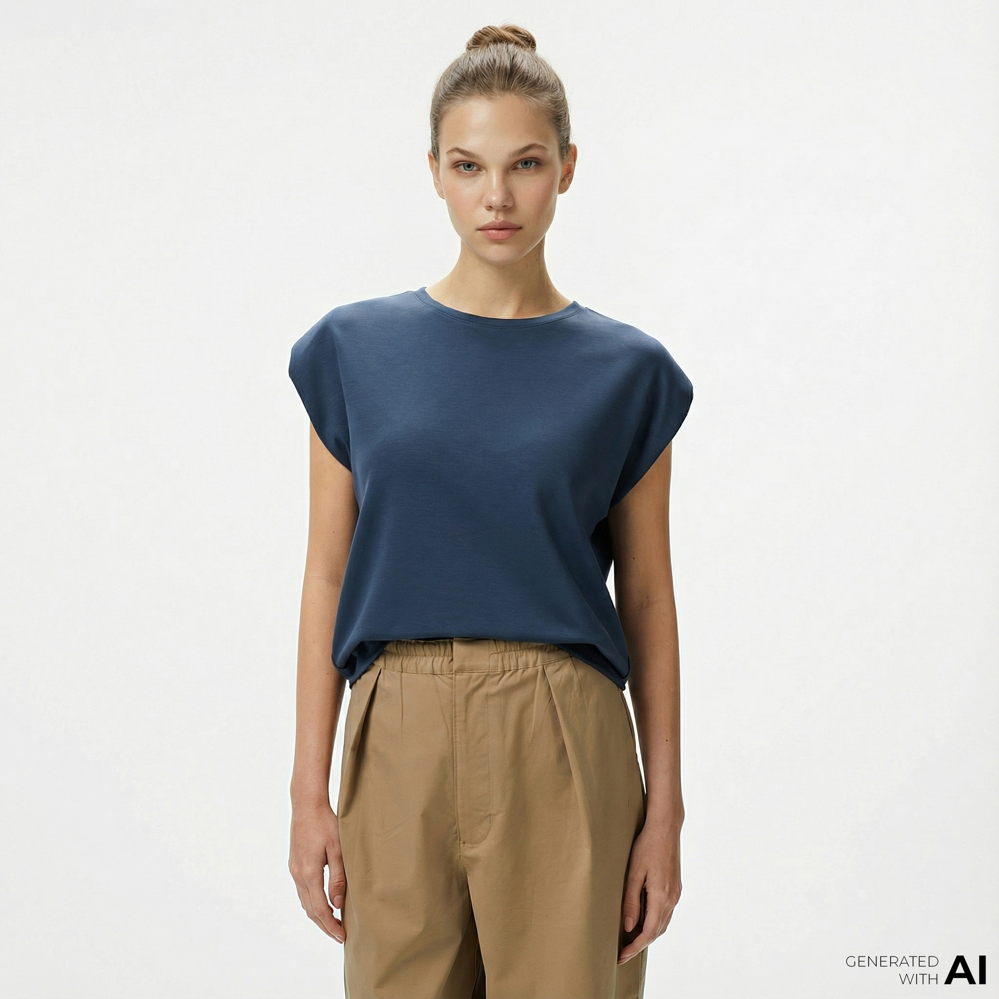  Nautica Kadın Lacivert Regular Fit T-Shirt