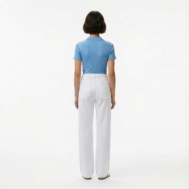  Nautica Kadın Beyaz Straight Fit Pantolon