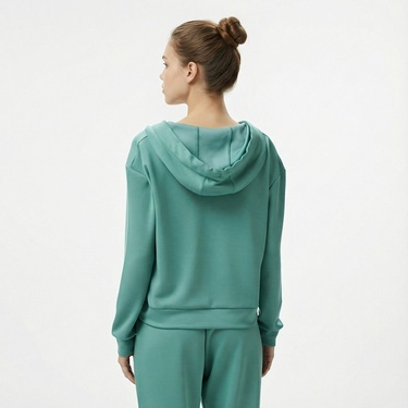  Nautica Kadın Yeşil Regular Fit Kapüşonlu Sweatshirt