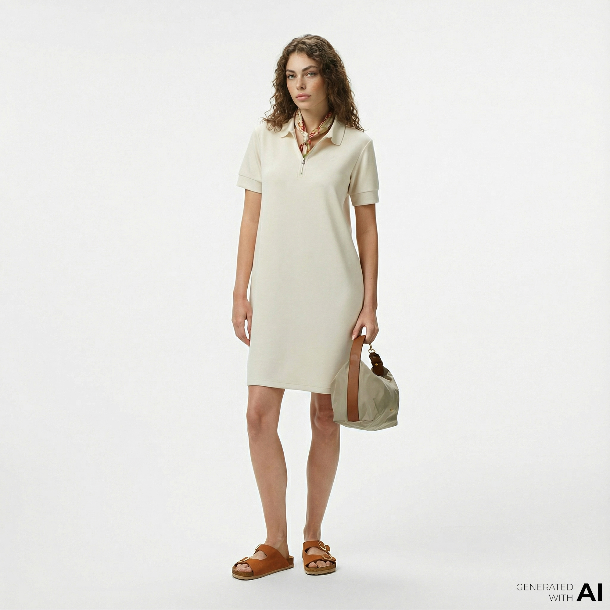  Nautica Kadın Krem Rengi Regular Fit Elbise