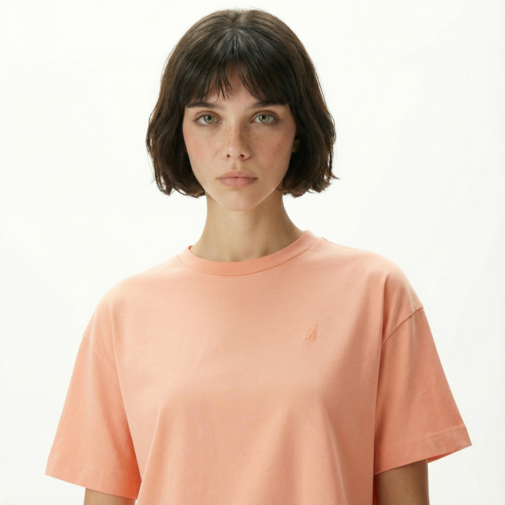  Nautica Kadın Turuncu Relaxed Fit T-Shirt