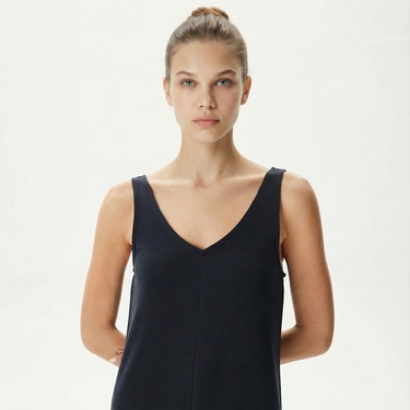  Nautica Kadın Siyah Standart Fit Askılı Elbise