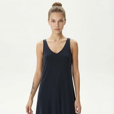  Nautica Kadın Siyah Standart Fit Askılı Elbise