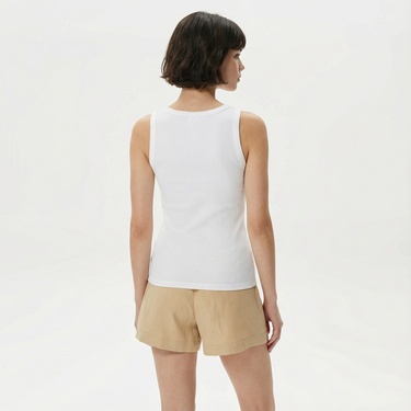  Nautica Kadın Beyaz Slim Fit T-Shirt