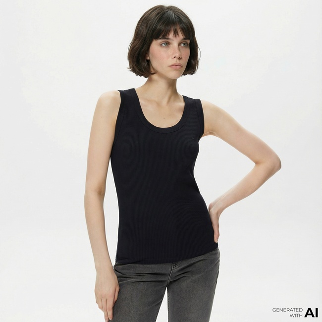  Nautica Kadın Siyah Kolsuz T-Shirt