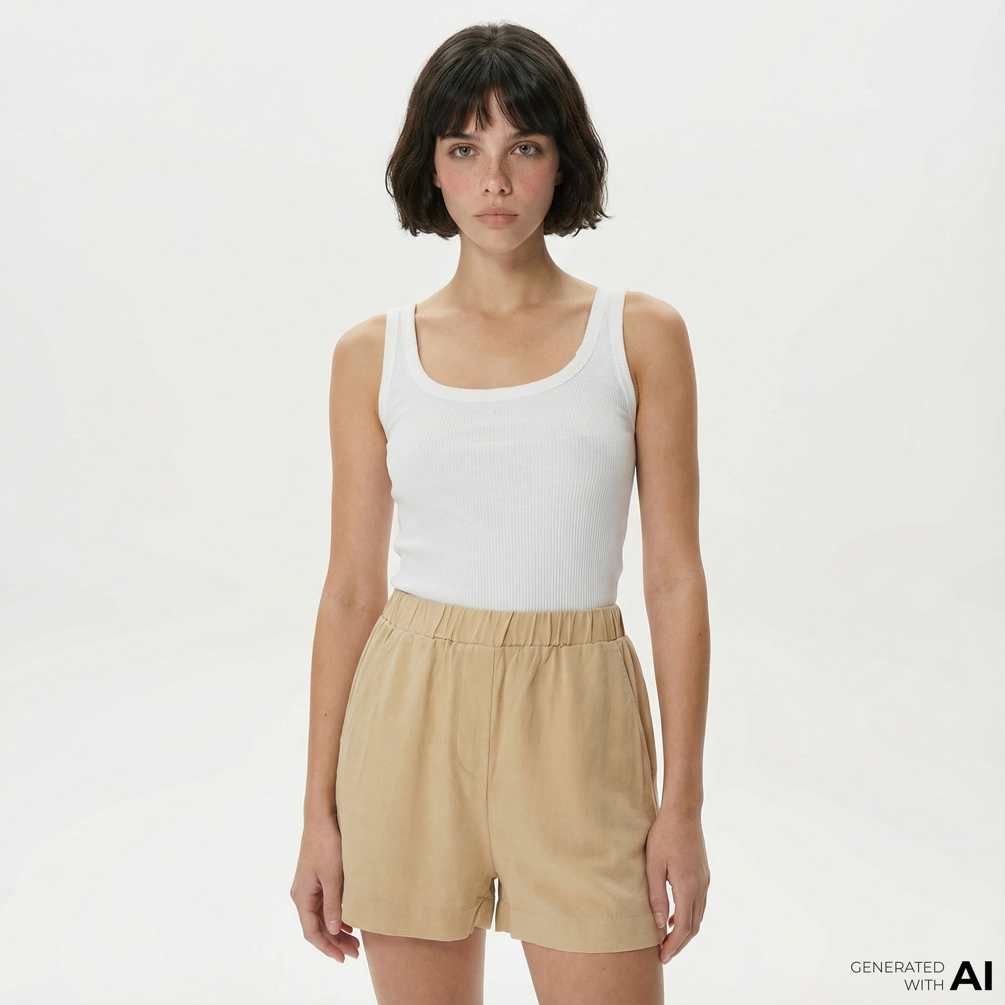  Nautica Kadın Beyaz Slim Fit T-Shirt