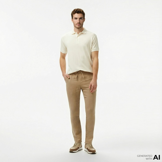  Nautica Erkek Gri Slim Fit Pantolon