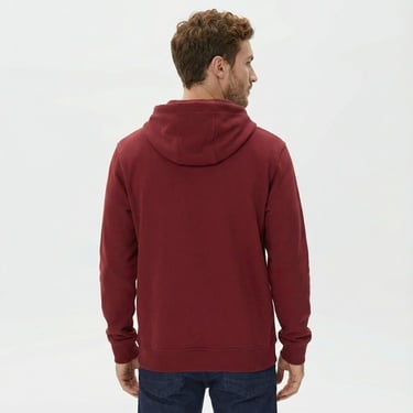  Nautica Erkek Bordo Standart Fit Sweatshirt