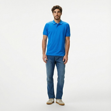  Nautica Erkek Mavi Classic Fit Polo Yaka T-Shirt