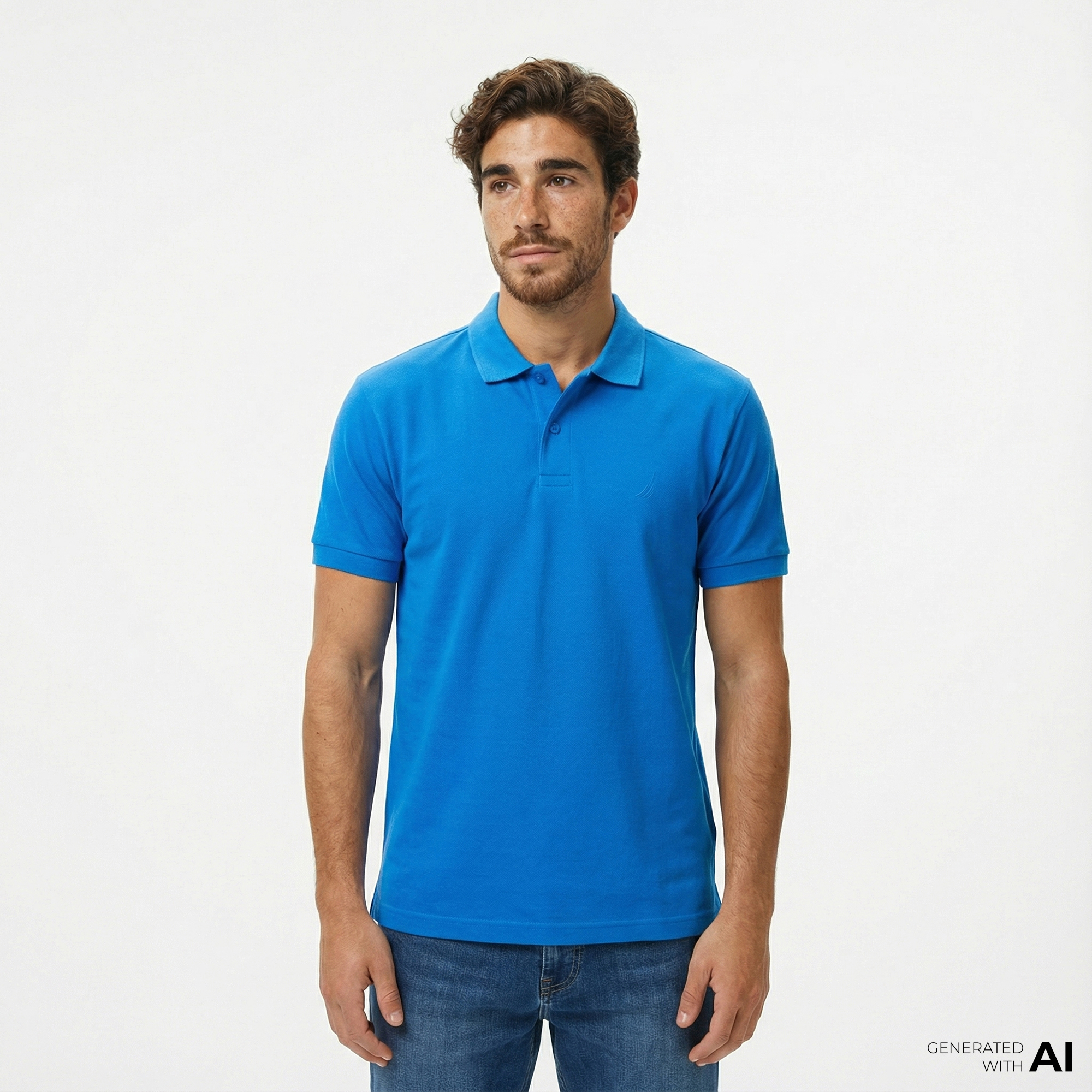  Nautica Erkek Mavi Classic Fit Polo Yaka T-Shirt