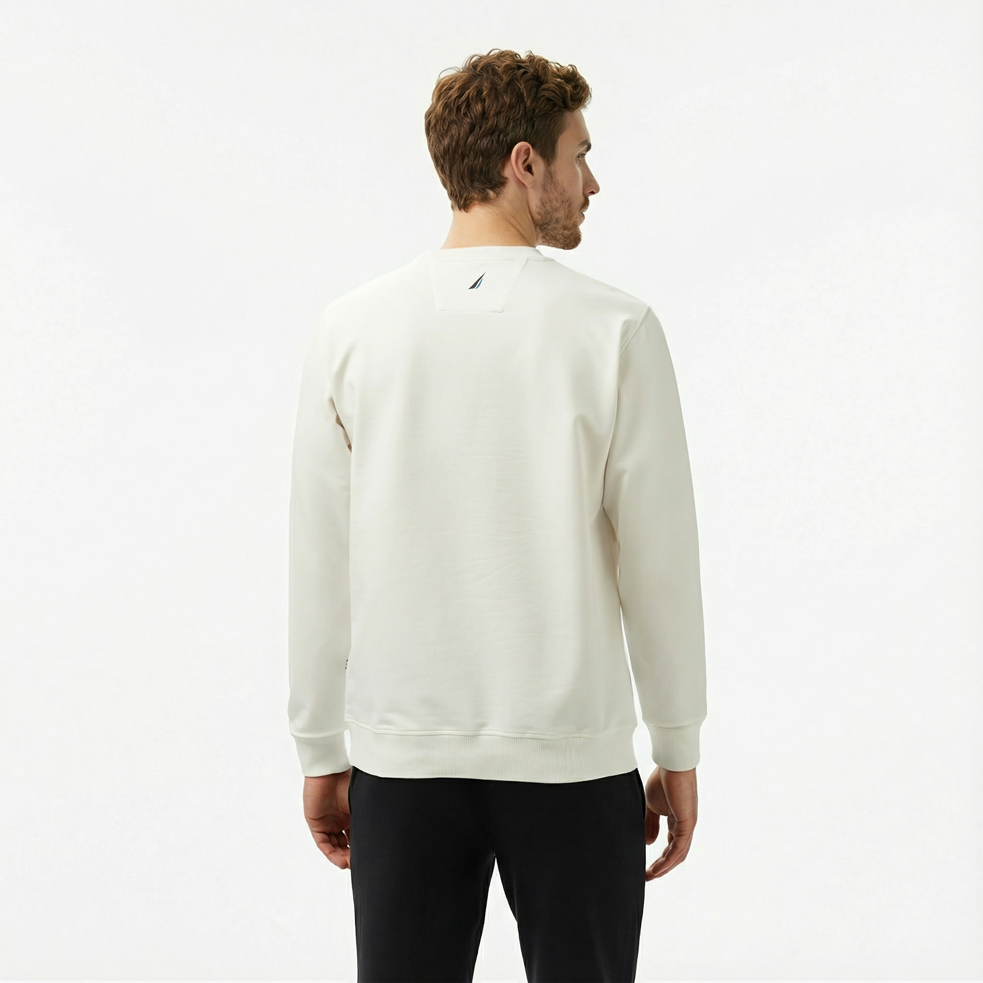  Nautica Erkek Krem Rengi Regular Fit Sweatshirt