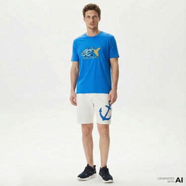  Nautica Erkek Kırık Beyaz Standart Fit Şort