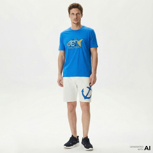  Nautica Erkek Kırık Beyaz Standart Fit Şort