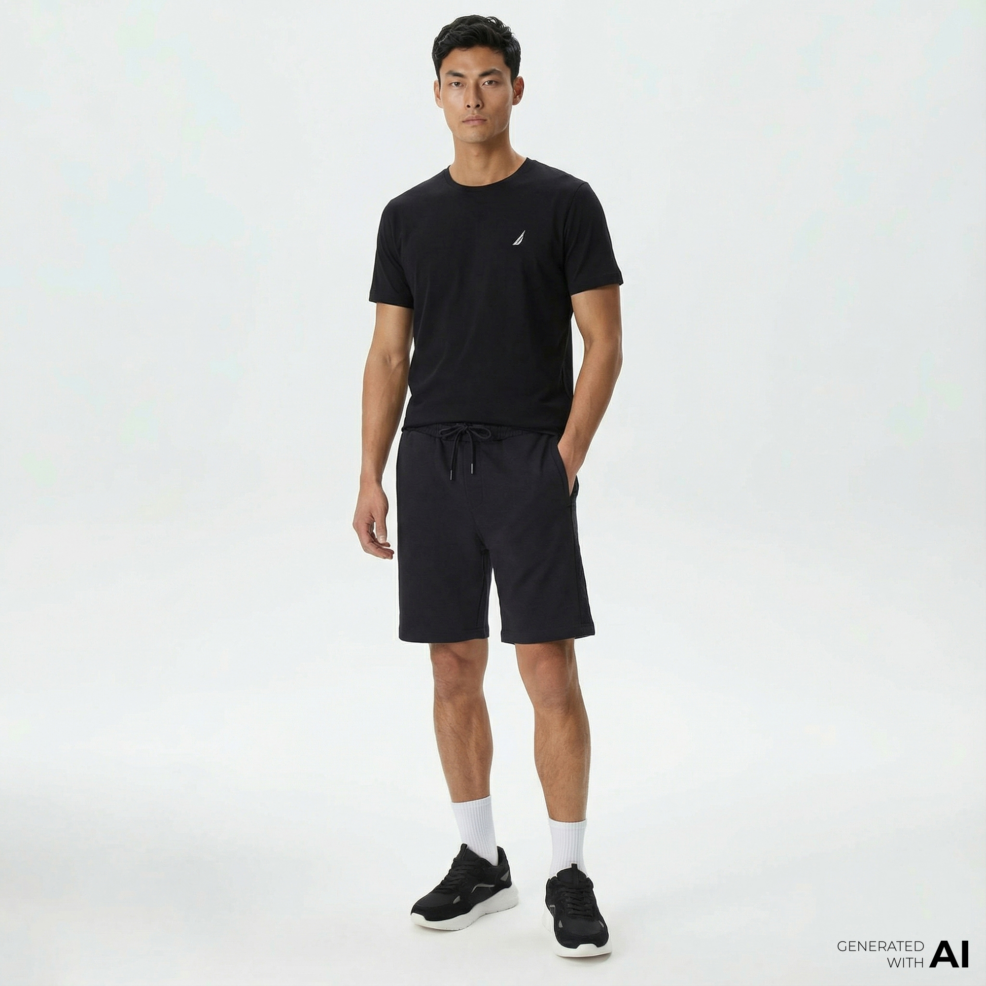 Nautica Erkek Siyah Standart Fit Şort