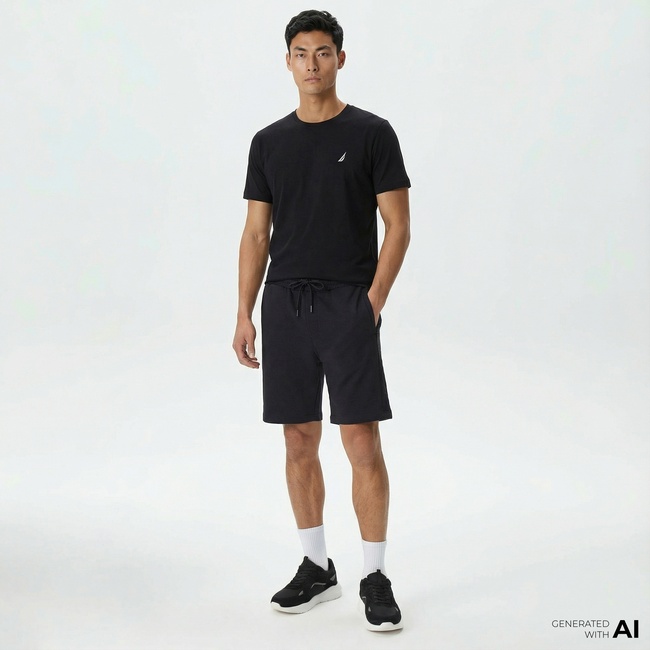  Nautica Erkek Siyah Standart Fit Şort