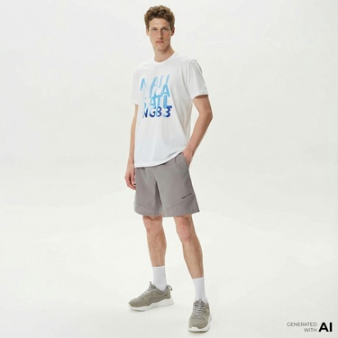  Nautica Erkek Gri Renk Bloklu Şort