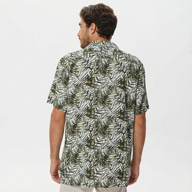  Nautica Erkek Yeşil Classic Fit Kısa Kollu Gömlek