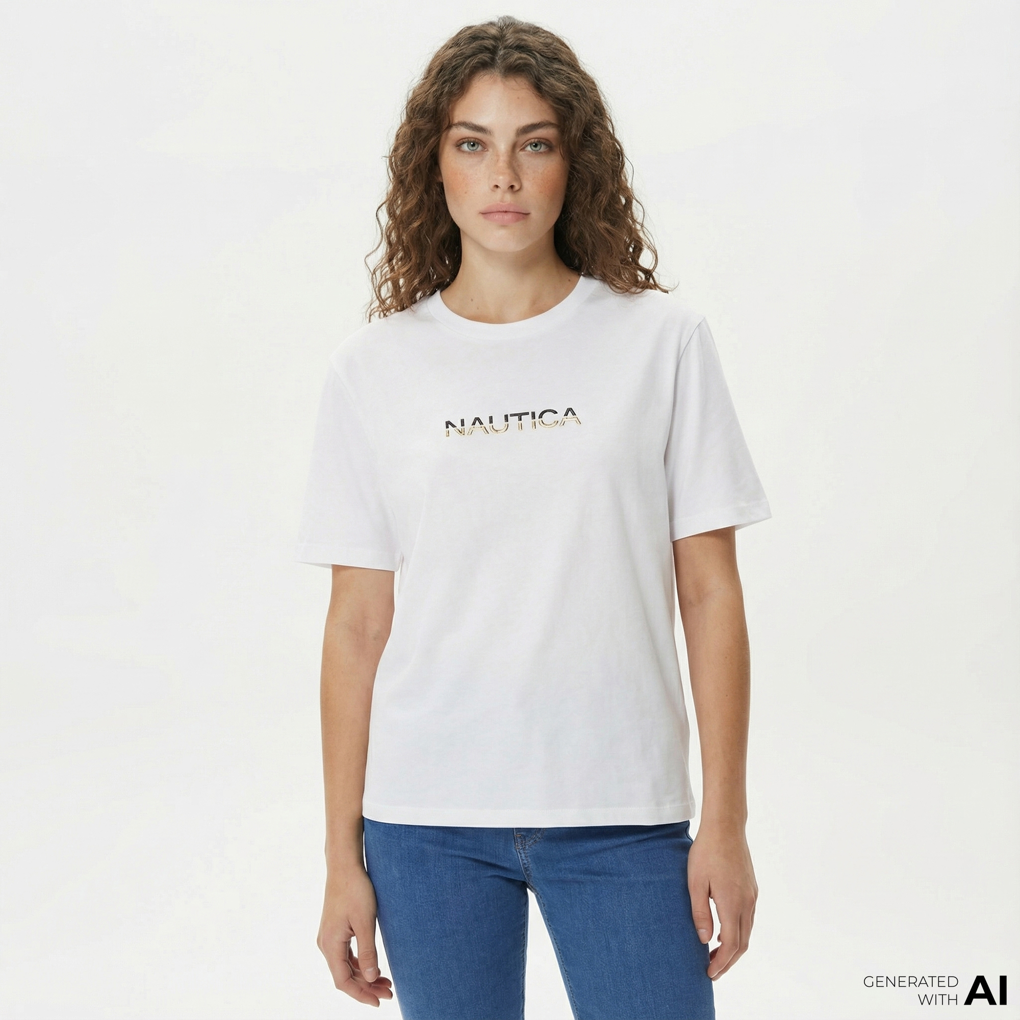  Nautica Kadın Beyaz T-Shirt