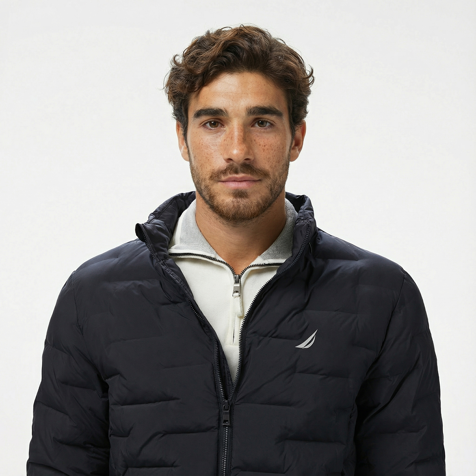  Nautica Erkek Siyah Standart Fit Dik Yaka Mont