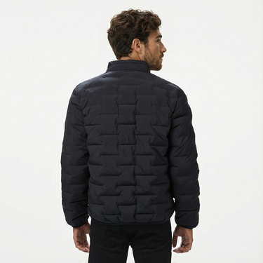  Nautica Erkek Siyah Standart Fit Dik Yaka Mont