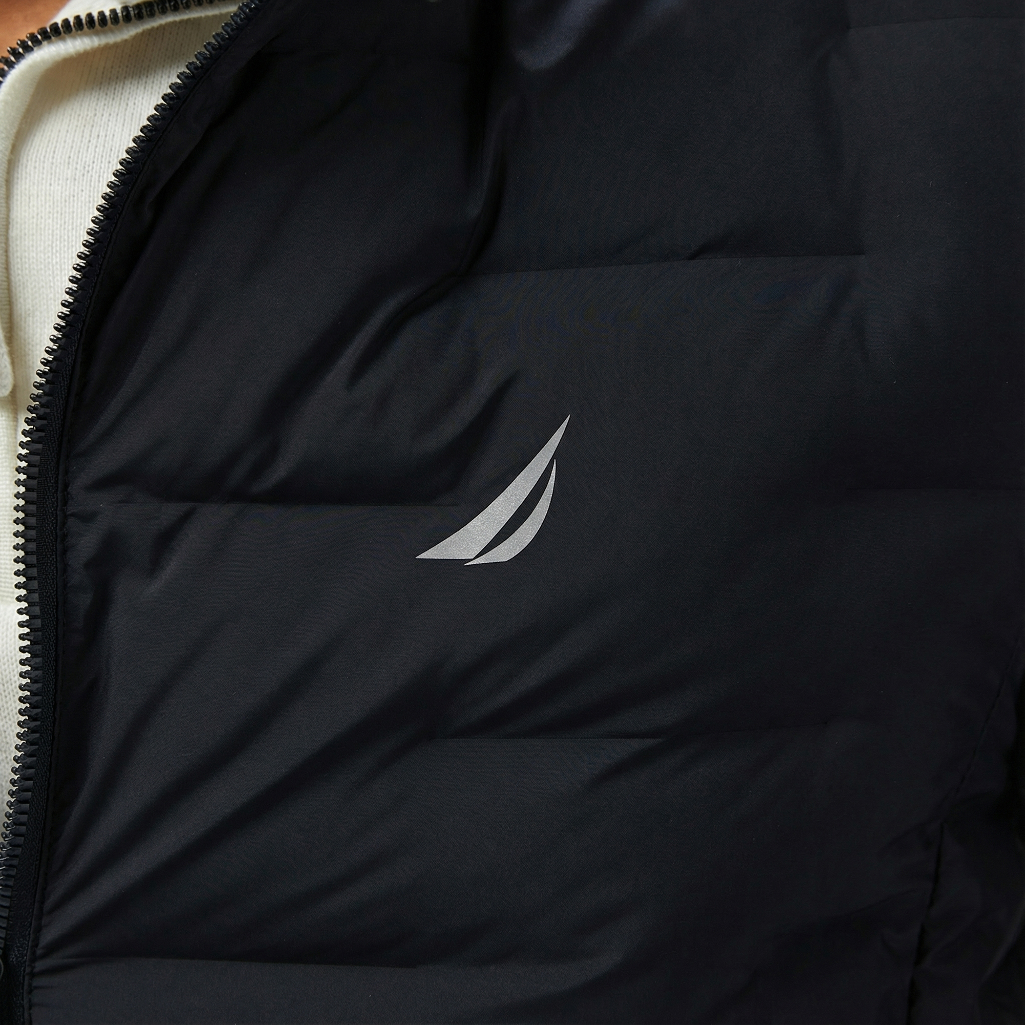  Nautica Erkek Siyah Standart Fit Dik Yaka Mont