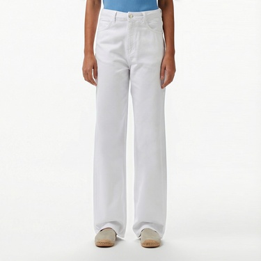  Nautica Kadın Beyaz Straight Fit Pantolon