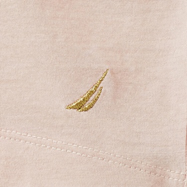  Nautica Kadın Pembe Regular Fit Renk Bloklu T-Shirt