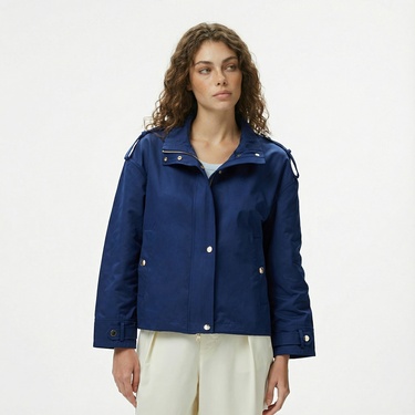  Nautica Kadın Lacivert Regular Fit Dik Yaka Mont