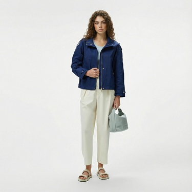  Nautica Kadın Lacivert Regular Fit Dik Yaka Mont